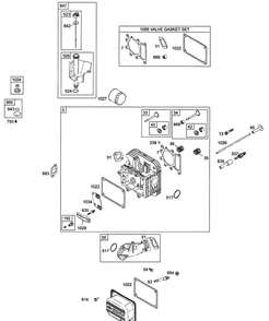 Engine Head Group Diagram and Parts List for Z-FORCE42 53AA5A5G710 Cub Cadet Lawn Tractor
